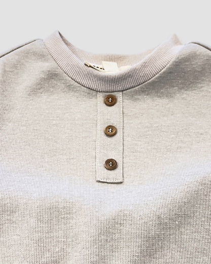 boutique baby boy pant set Expressions Boutique NY, beige neutral toddler lounge outfit, ribbed cotton kids co-ord set, minimal unisex baby clothing soft cotton, fall toddler matching set comfy knit