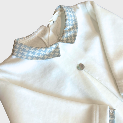 Ivory Velour Footie