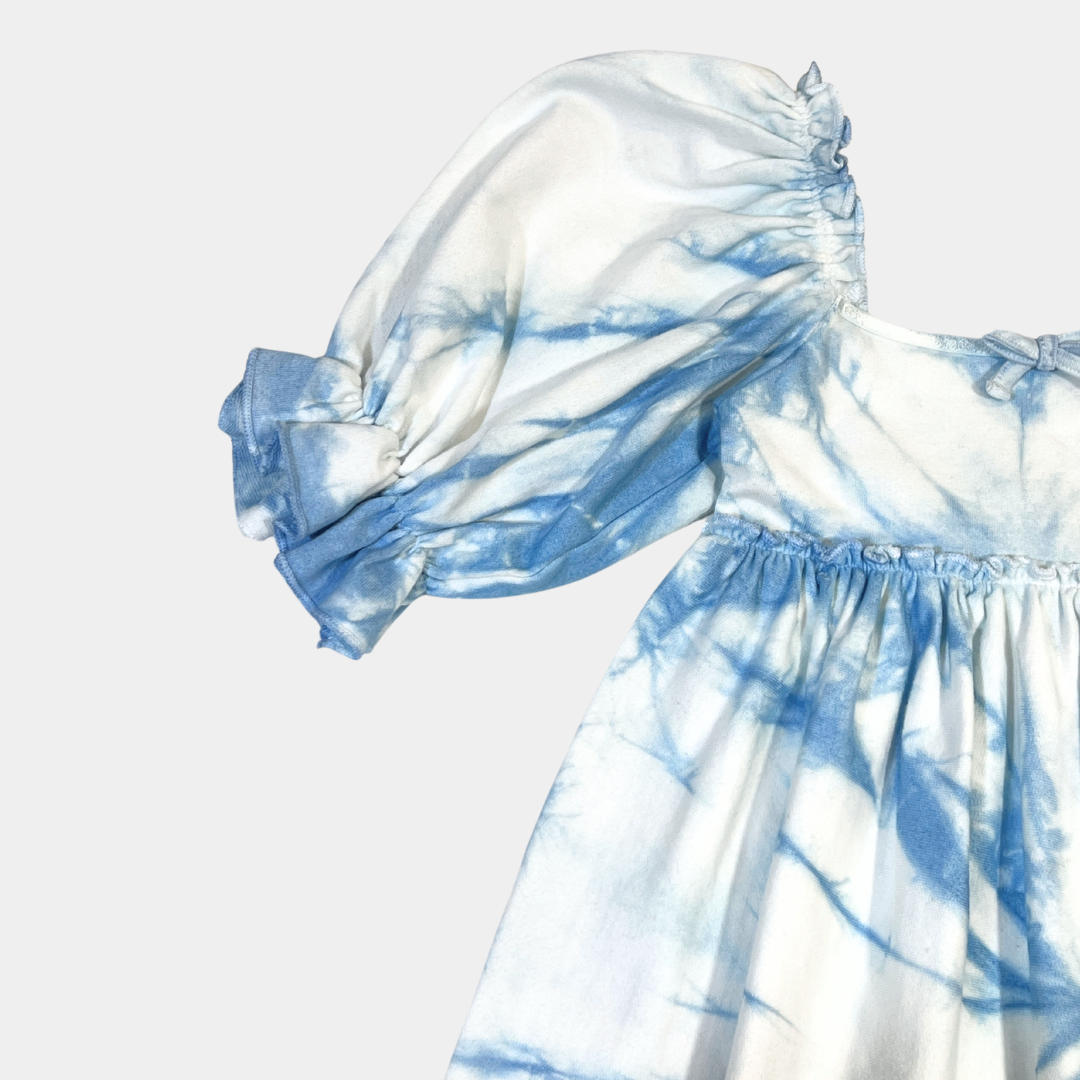 Blue Tie Dye Babydoll Dress