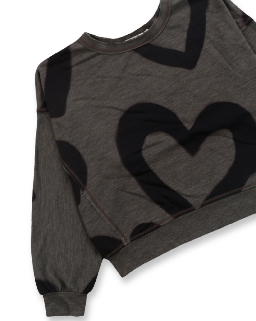 2pc Charcoal w Heart Dolman Top w Pant, Expressions Boutique, Women and childrens boutique, Woodbury, girls matching set, boutique kids loungewear, heart print jogger set, charcoal girls outfit, trendy boutique girls clothing, two piece kids lounge set, casual girls co-ord set, boutique girls jogger set, comfy girls outfit