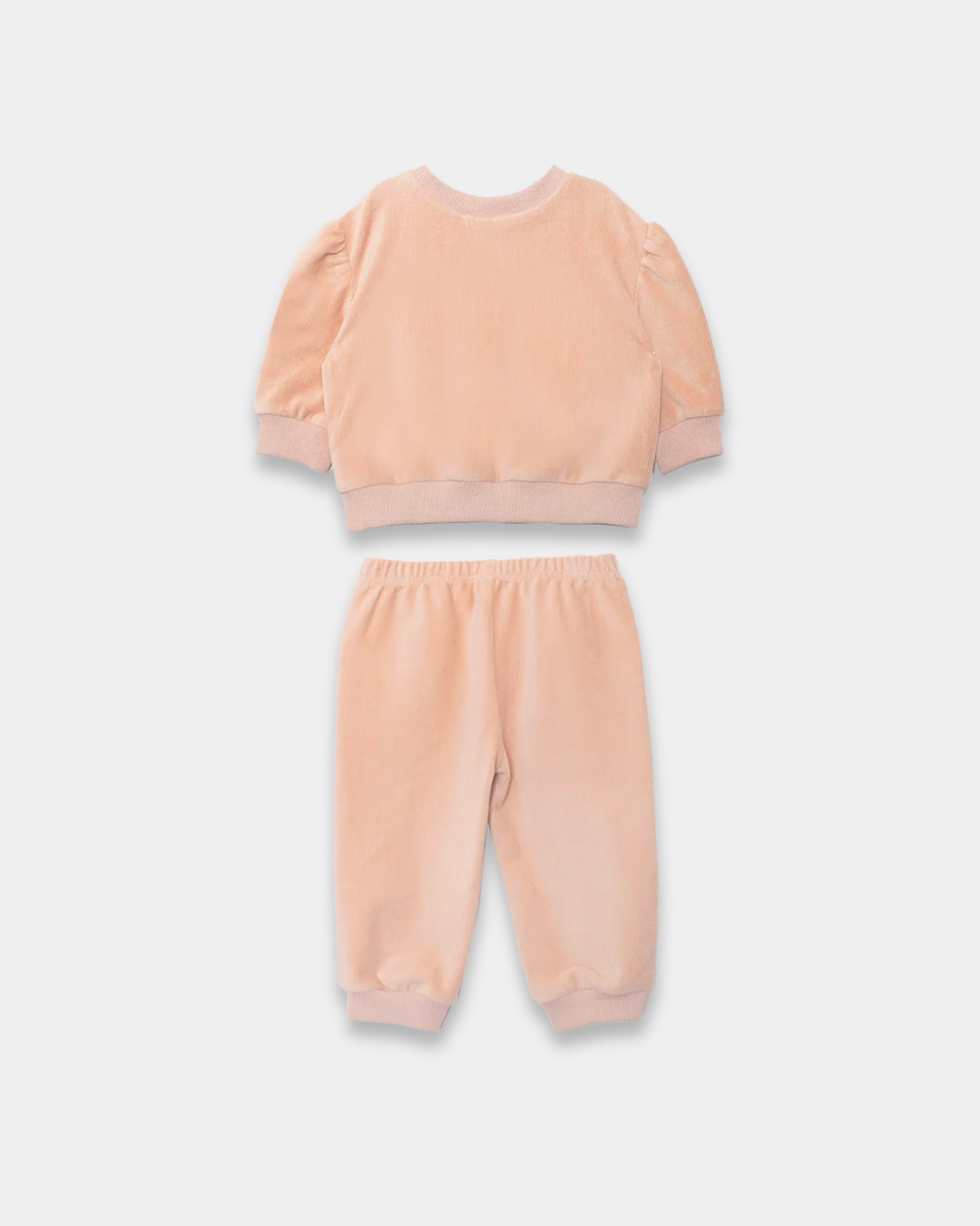 peach baby pant set, boutique toddler outfit, scalloped pocket baby set, girls velour pant set, peach lounge set kids, boutique infant clothing, soft baby clothes set, baby girl jogger set, toddler fall outfit girl, boutique kids fashion peach, back to school, school outfits, pre-k clothing