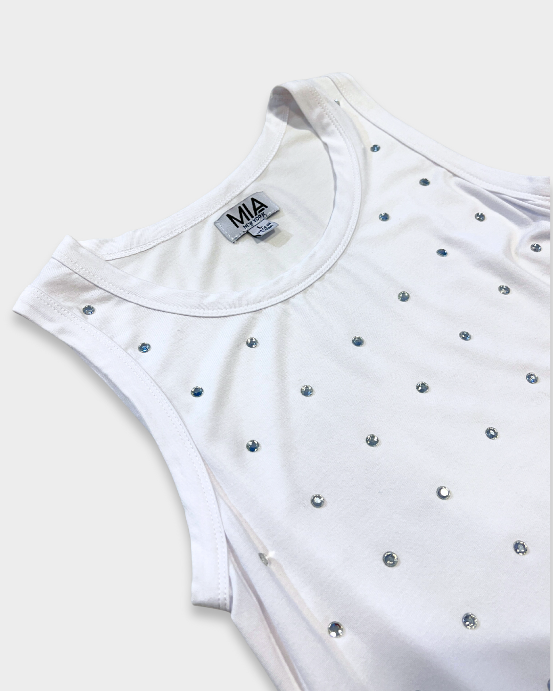 girls white tank, studded tank top, girls sleeveless top, boutique girls basics, trendy kids clothing, girls summer top, white studded shirt, stylish girls outfit basics