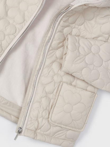 Beige Hooded Jacket