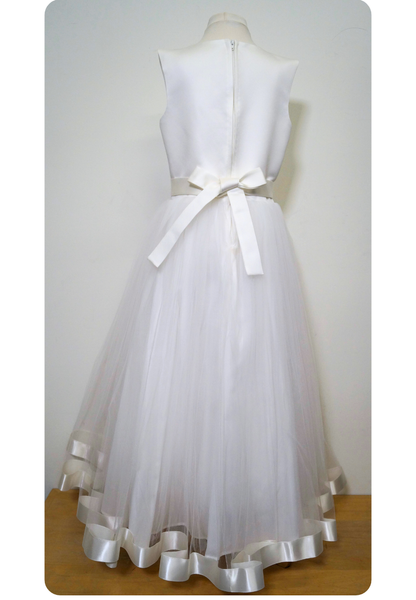 Communion Dress w Italian Satin w Bow