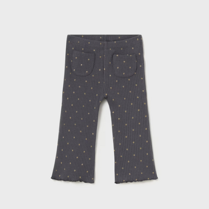 2pc Pink Tee w Swiss Gold Dot Grey Legging *