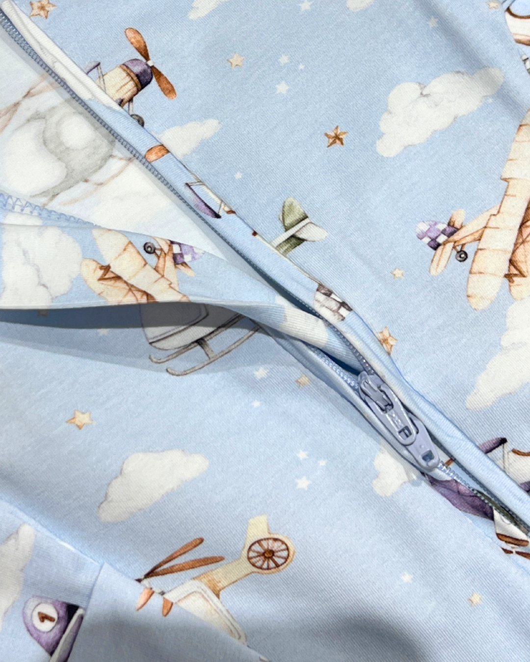 baby organic romper, convertible baby sleeper, airplane print baby outfit, newborn footie romper, soft organic cotton baby clothes, boutique baby romper, baby boy sky romper, infant one piece outfit, eco friendly baby clothing, baby shower gift romper