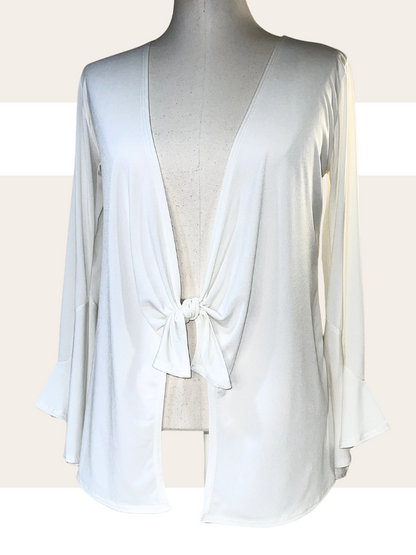 Tie Bell Sleeve Top Cardigan