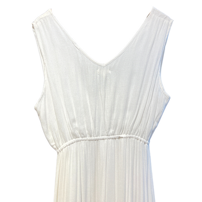 White Solid Maxi Dress