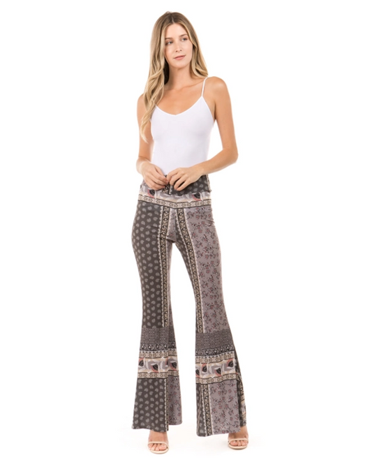 Grey Multi Print Pant