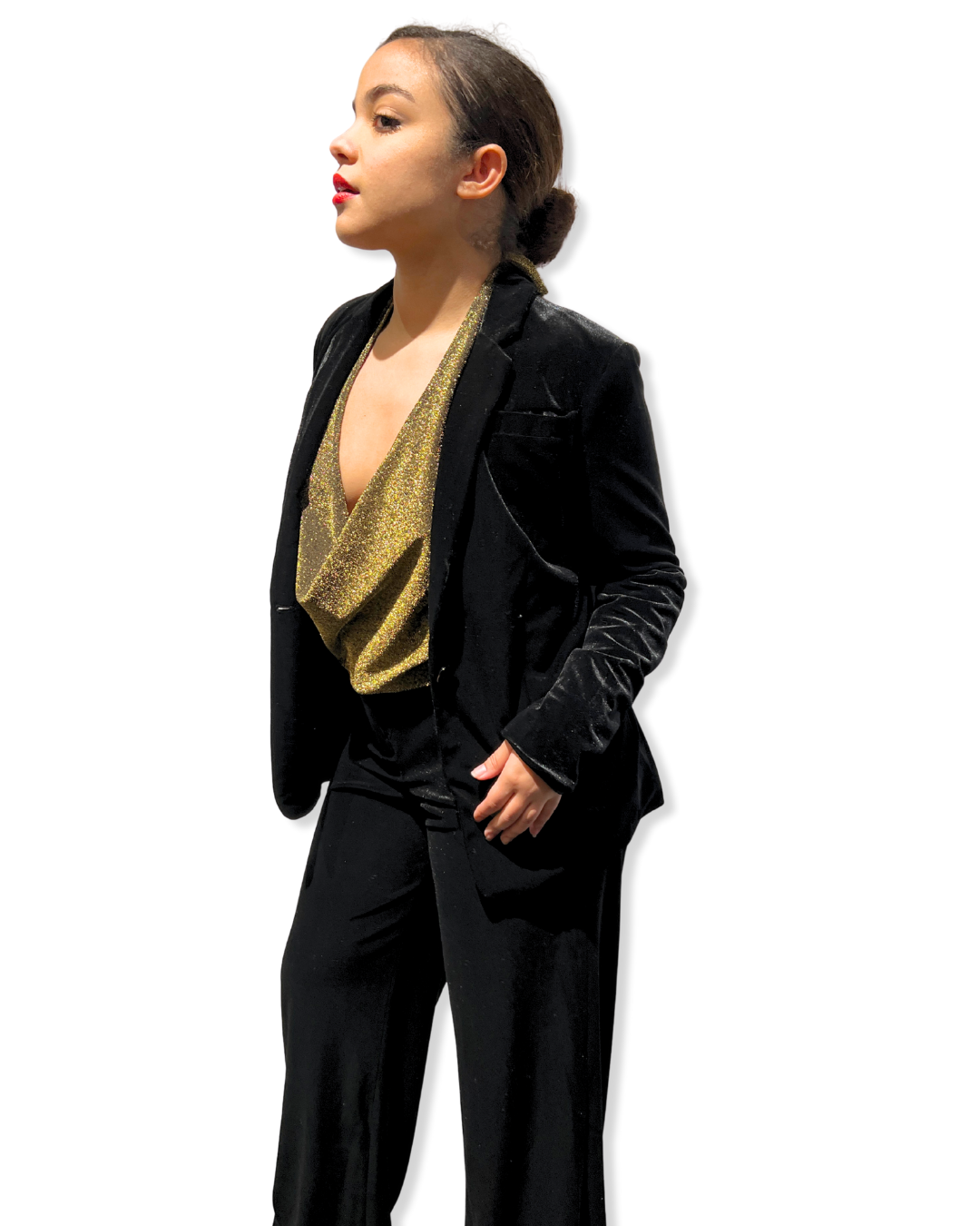 shimmer halter Expressions Boutique NY, versatile metallic top, tie back halter shimmer, women’s holiday party halter, metallic evening top