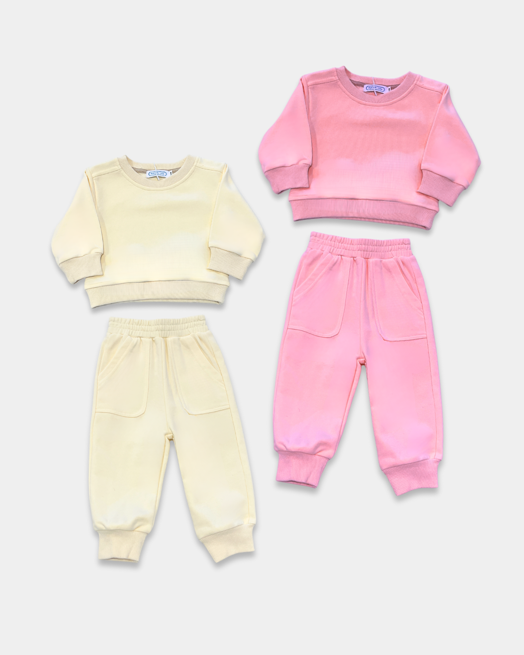 2pc solid pullover set, ivory pink jogger set, casual loungewear for kids, boutique pullover and pants set, neutral kids lounge set, toddler girl matching outfit, comfy jogger sweat set, soft cotton blend kids clothing, boutique kids fashion, everyday wear set for children