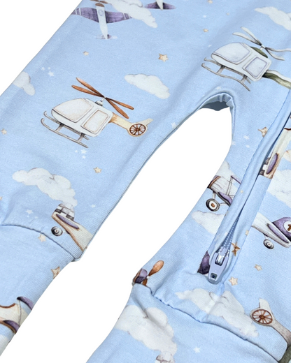 snuggle, baby organic romper, convertible baby sleeper, airplane print baby outfit, newborn footie romper, soft organic cotton baby clothes, boutique baby romper, baby boy sky romper, infant one piece outfit, eco friendly baby clothing, baby shower gift romper