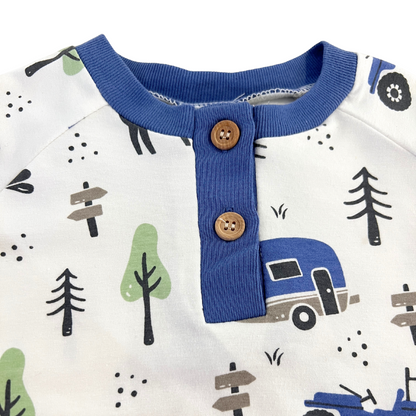 3pc Campfire Henley Shirt, Pants & Hat