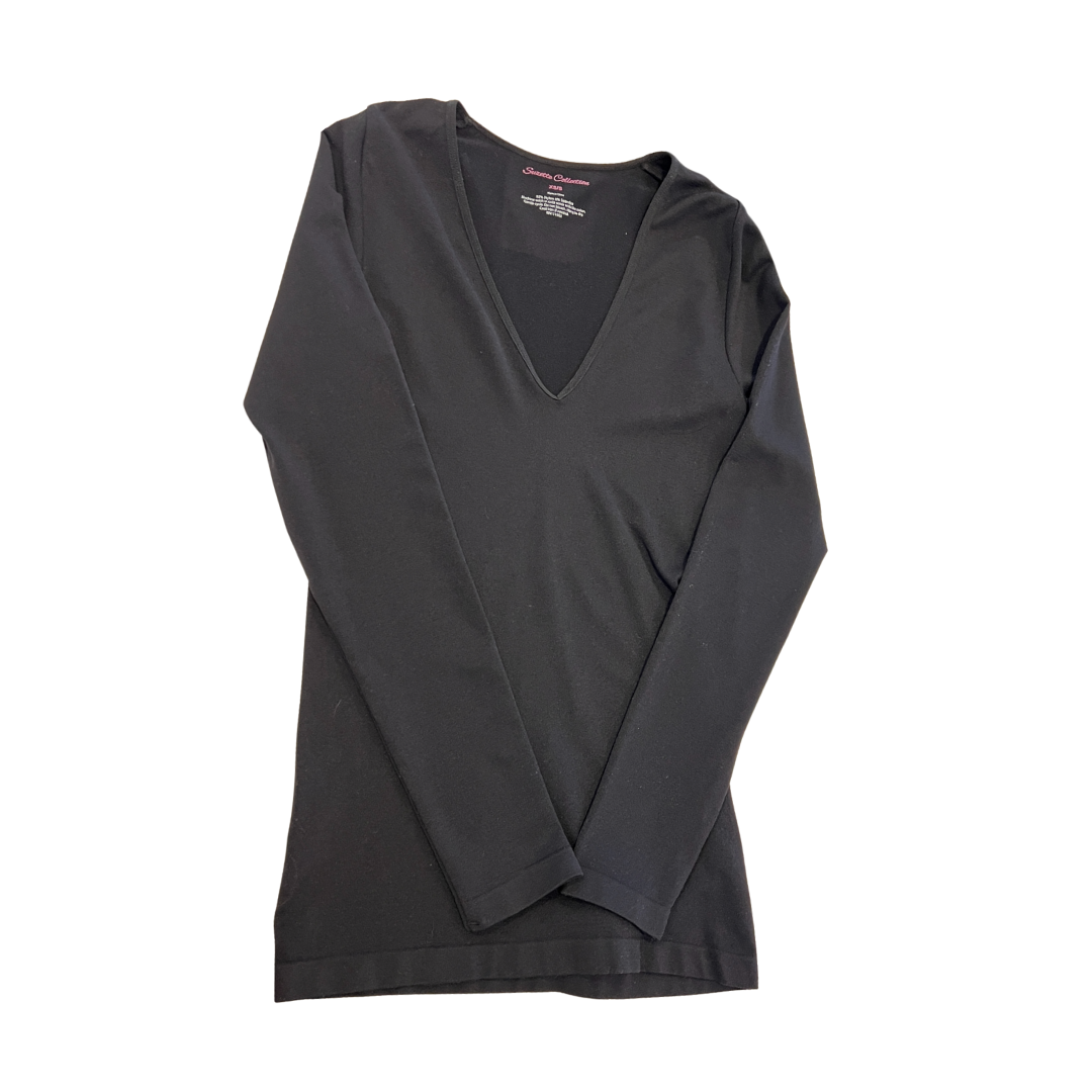 Long Sleeve V-Neck Seamless Top