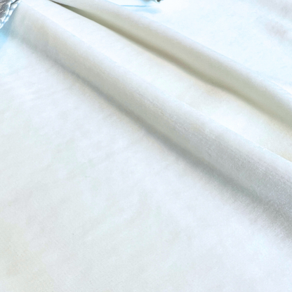 Ivory Velour Footie