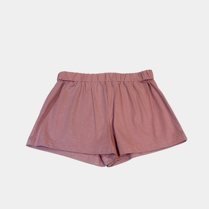Pink Sparkle Chiffon Top w Knit short