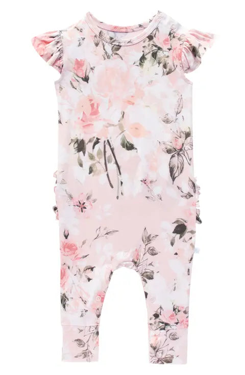 Gaia Ruffled Capsleeve Romper