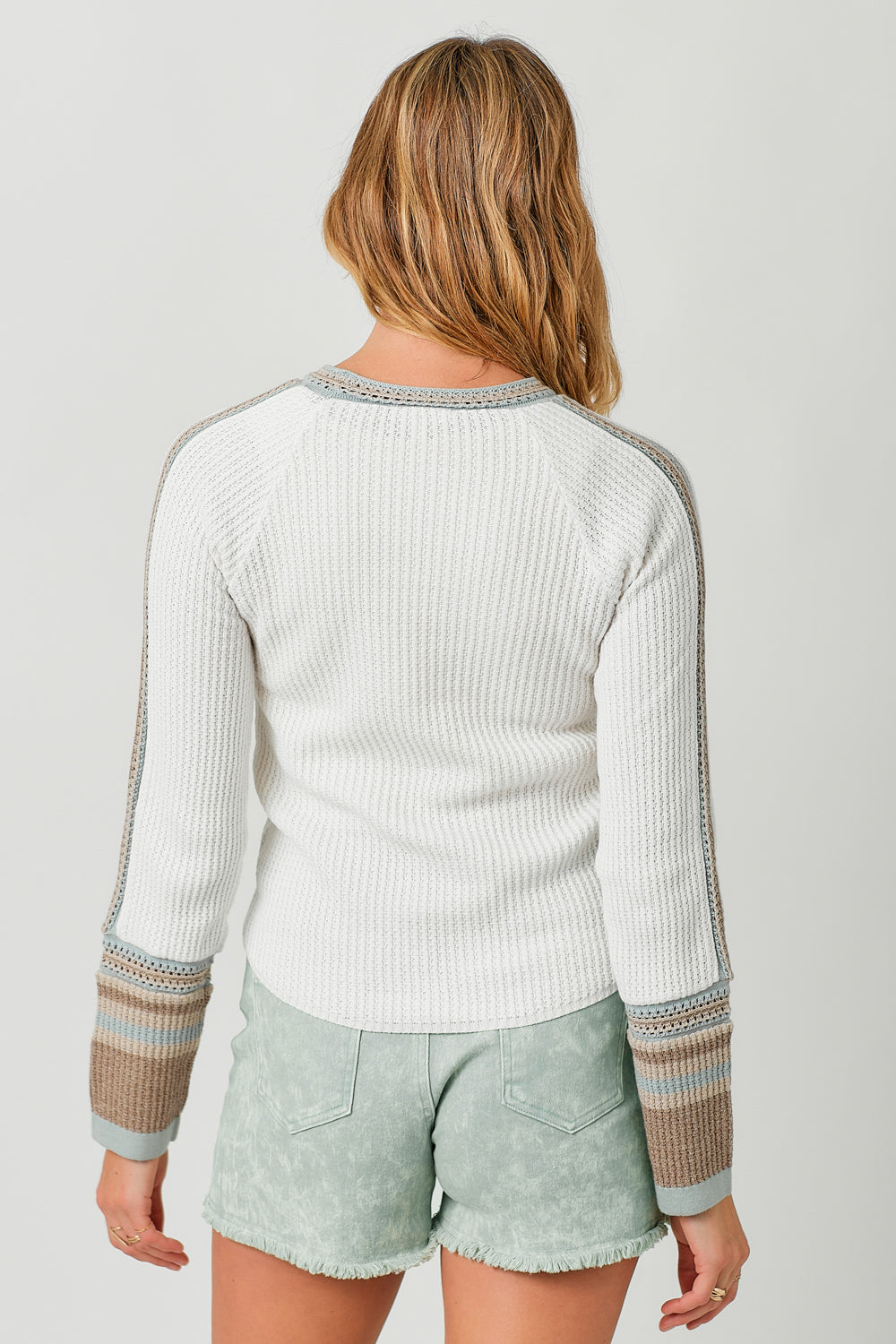 Raglan & Sleeve Trim Detail Sweater