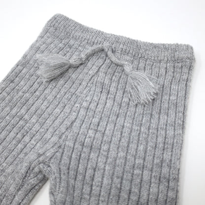 Gray Ribbed Leggings