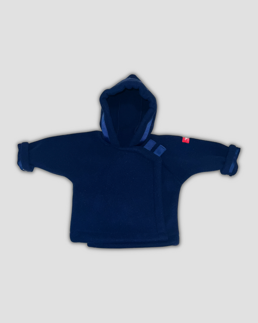 Navy Fleece Jacket with Velcro Closure