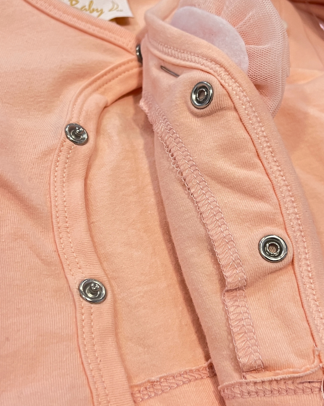 peach baby outfit Expressions Boutique NY, lace baby girl set, boutique newborn clothing, baby shower gift set, ruffle sleeve infant outfit, elegant baby outfit with hat