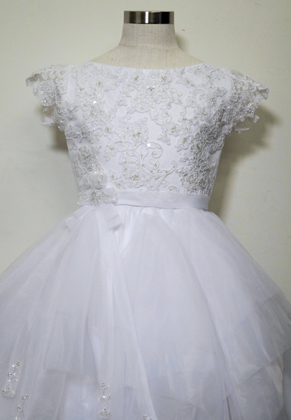 Beaded White Lace Bodice