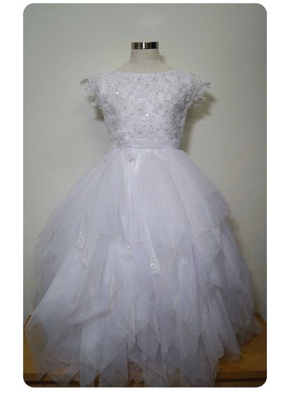 Beaded White Lace Bodice