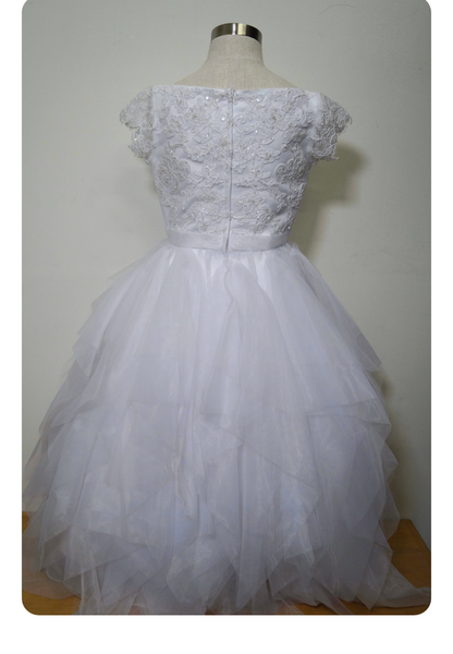 Beaded White Lace Bodice