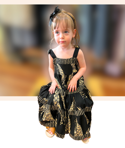 Frangipani Dress Straight Neck Dress