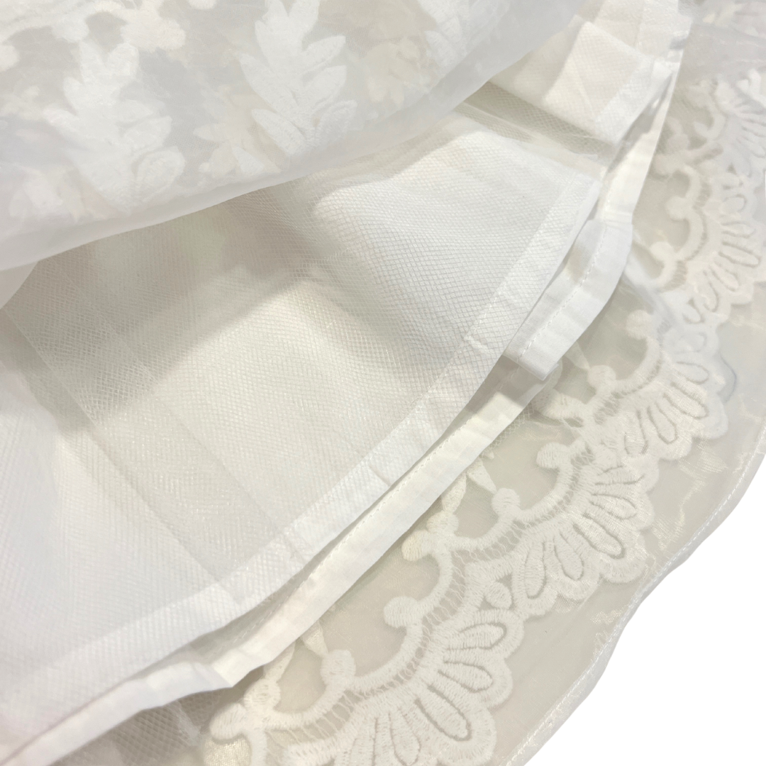 white baby girl dress, lace and tulle occasion dress, flower girl dress, christening baby dress, embroidered infant dress, special occasion baby outfit, baby girl formal wear, sleeveless white toddler dress, baby tulle party dress, boutique baby girl clothing