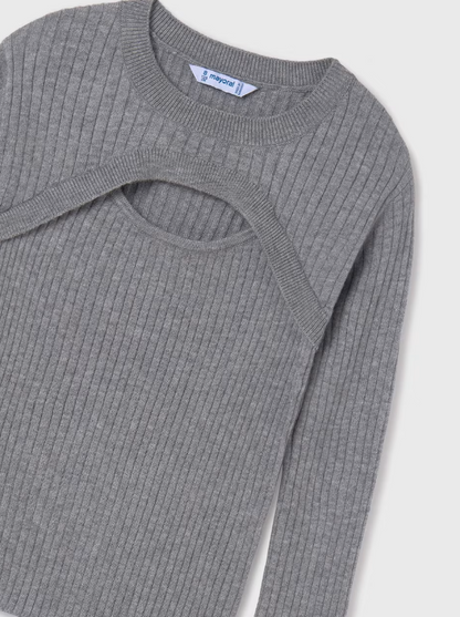 Lt Grey Knit Top