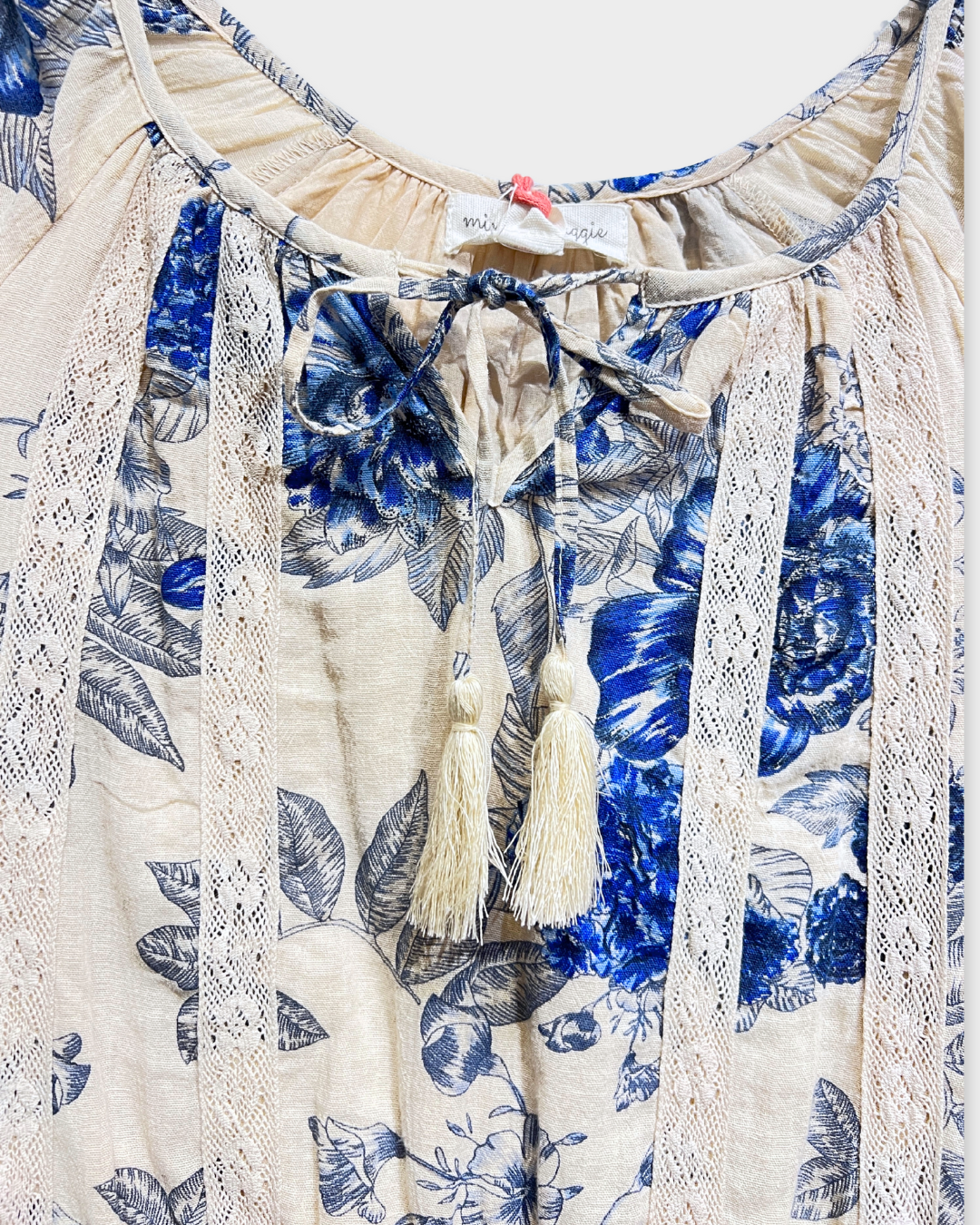 indigo rose dress, girls floral dress, blue peasant dress, boho girls outfit, boutique girls clothing, ruffle hem dress, smocked waist dress, kids fall fashion, blue flower print dress