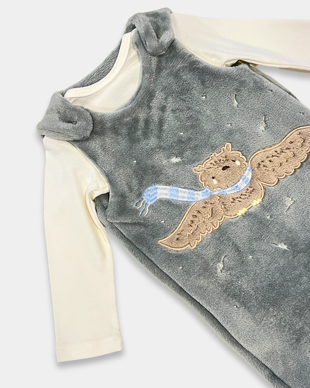 baby boy owl jumpsuit set, gray velour baby outfit, boutique infant 2pc set, owl embroidered baby romper, baby winter outfit set, soft velour baby clothing, Expressions Boutique NY baby clothes, baby boy animal appliqué jumpsuit, cozy baby outfit set, newborn boy boutique clothing