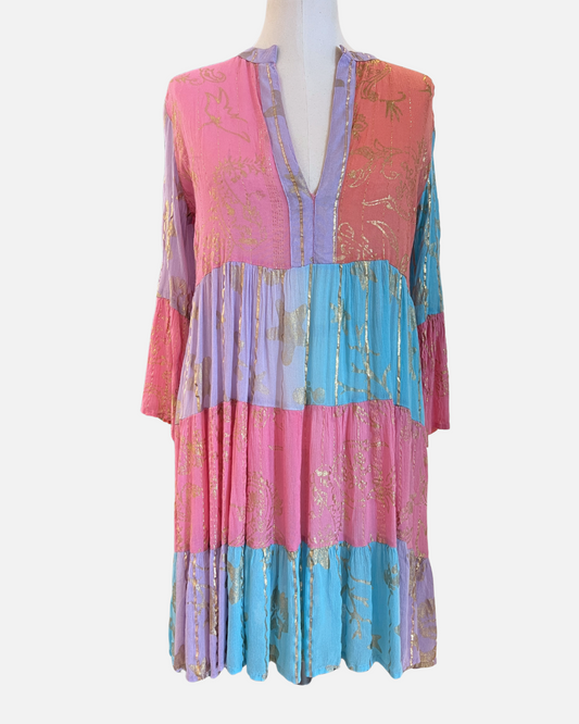 Multi Color Short Dress Cover Up
