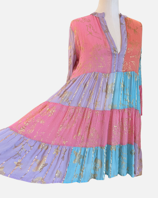 Multi Color Short Dress Cover Up