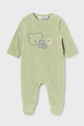 Sage Green Teddy Footie