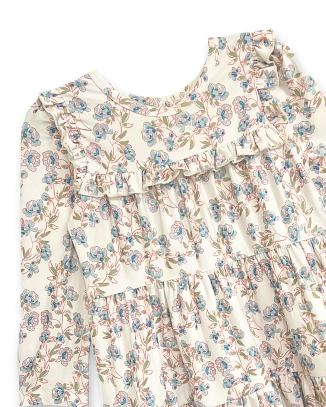 Sadie dress girls, floral ruffle dress kids, boutique toddler dress, ivory floral long sleeve dress, girls fall dresses, boutique girls outfit, girls birthday dress, boutique clothing for kids, toddler girl floral dress, tiered ruffle dress for girls, back to school, school boutique, childrens school
