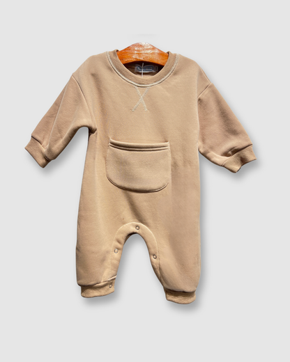 Toffee Big Pocket Romper