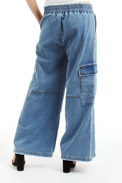 Denim Mid Rise Lounge Pant