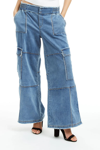 Denim Mid Rise Lounge Pant
