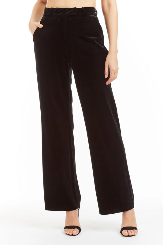 black velvet pants women, wide leg velvet trousers, tailored velvet pants, boutique velvet pants, evening velvet pants outfit, chic black velvet trousers, luxury velvet pants women, high rise velvet pants, wide leg formal velvet trousers, boutique fashion velvet pants, versatile black velvet trousers, matching velvet suit set
