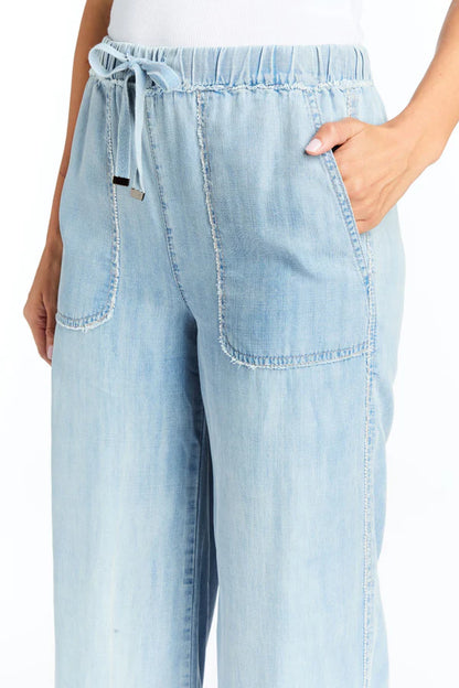Light Denim Mid Rise Lounge Pant