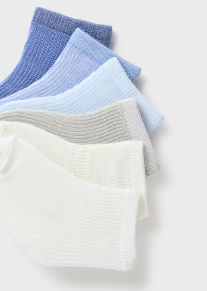 Mayoral Light Blue 6-Pack Baby Socks