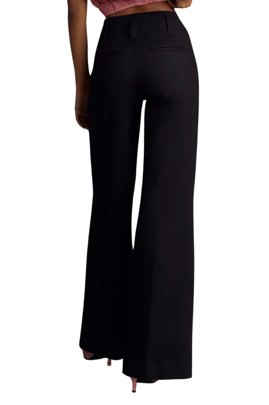 Black Stretch Bell Bottom Pants