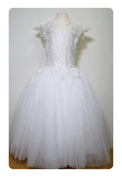 Silk with Lace Overlay Bodice Dress