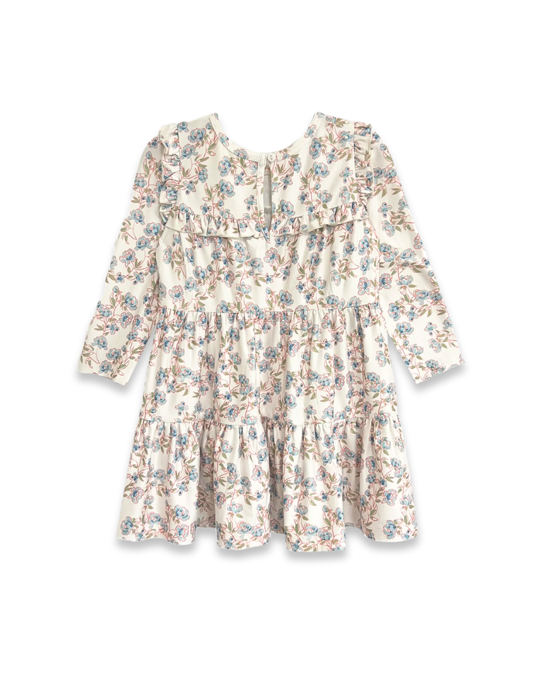Sadie dress girls, floral ruffle dress kids, boutique toddler dress, ivory floral long sleeve dress, girls fall dresses, boutique girls outfit, girls birthday dress, boutique clothing for kids, toddler girl floral dress, tiered ruffle dress for girls, back to school, school boutique, childrens school