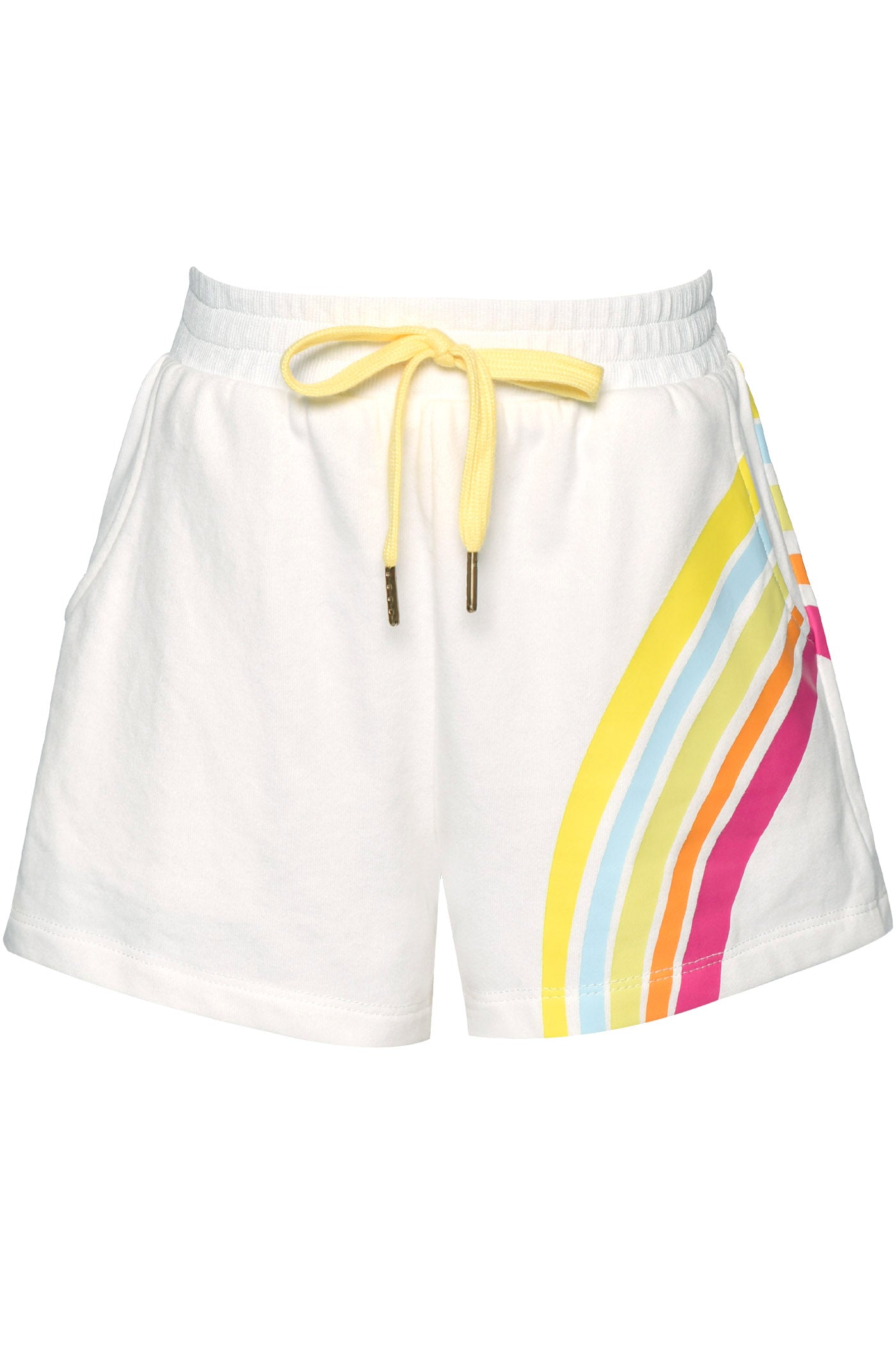 2 Pc Rainbow Print Shorts Set