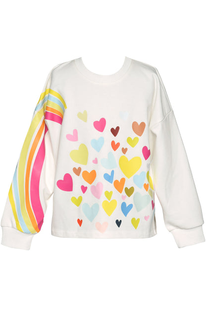2 Pc Rainbow Print Shorts Set