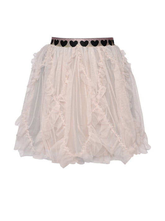 Soft Pink Ruffled Tutu Midi Skirt