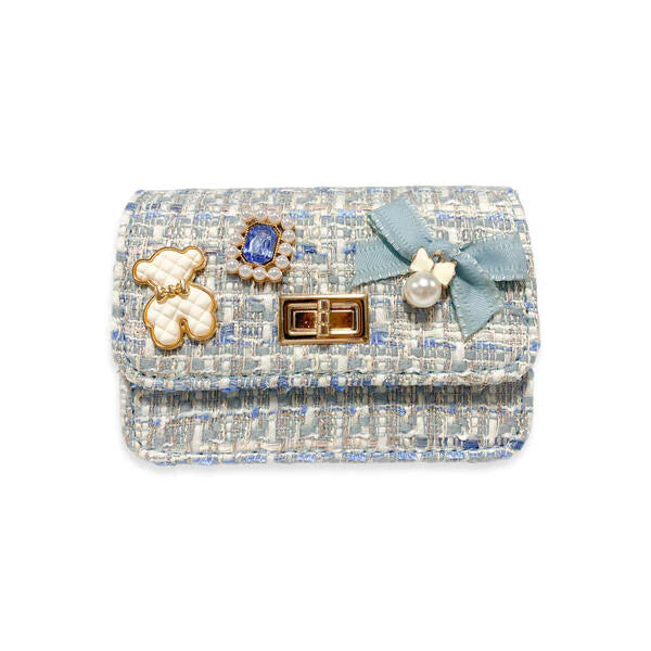 Teddy & Bow Tweed Purse